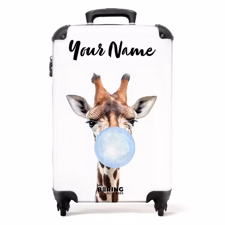 Kauwende Kobus blauw NBS - Handbagage koffer - Kinderen Unisex middel -productfoto_recht