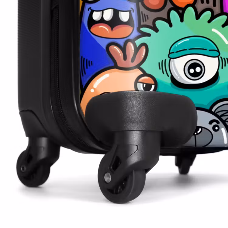 Kleurrijke Monsterparade NBS - Handbagage koffer - Kinderen Unisex middel -wiel