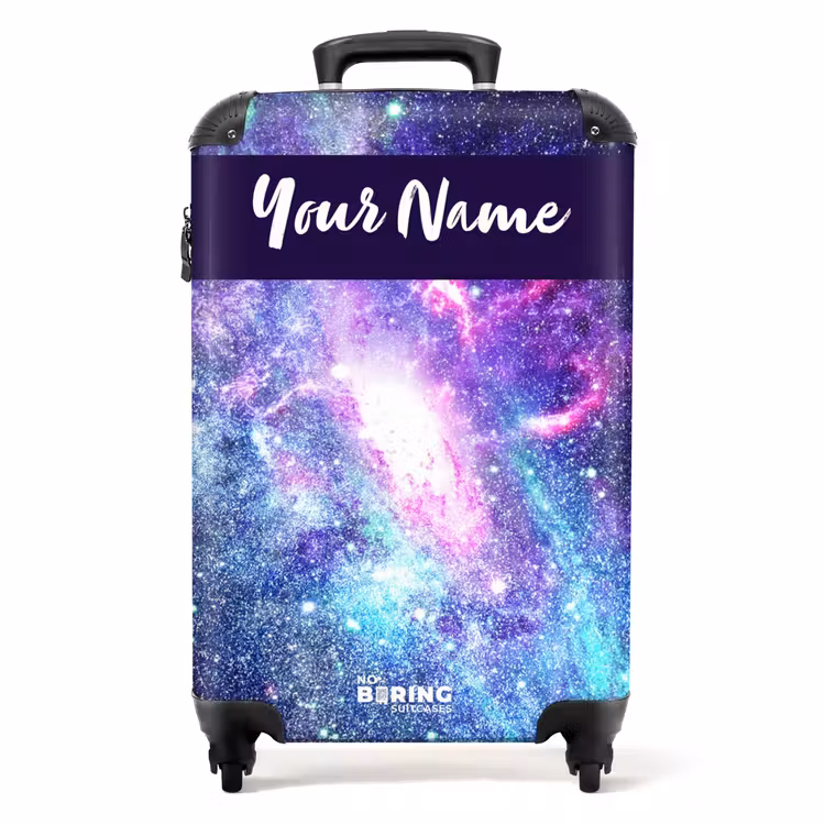 Kosmische kleurexplosie NBS - Handbagage koffer - Kinderen Unisex middel -productfoto_recht