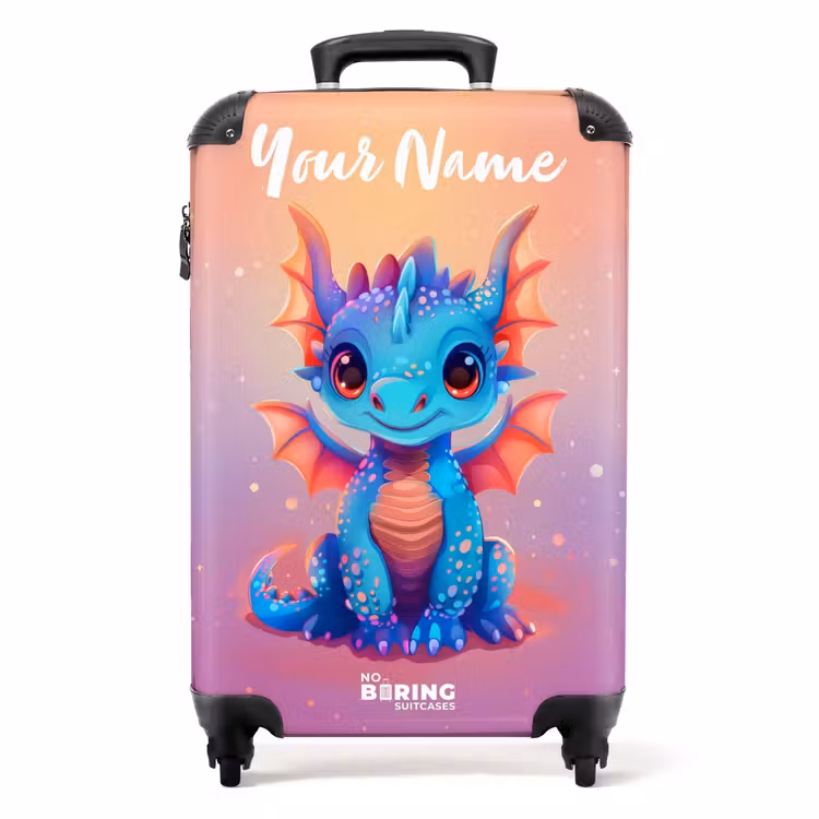 Schattige baby draak NBS - Handbagage koffer - Kinderen Unisex middel -productfoto_recht