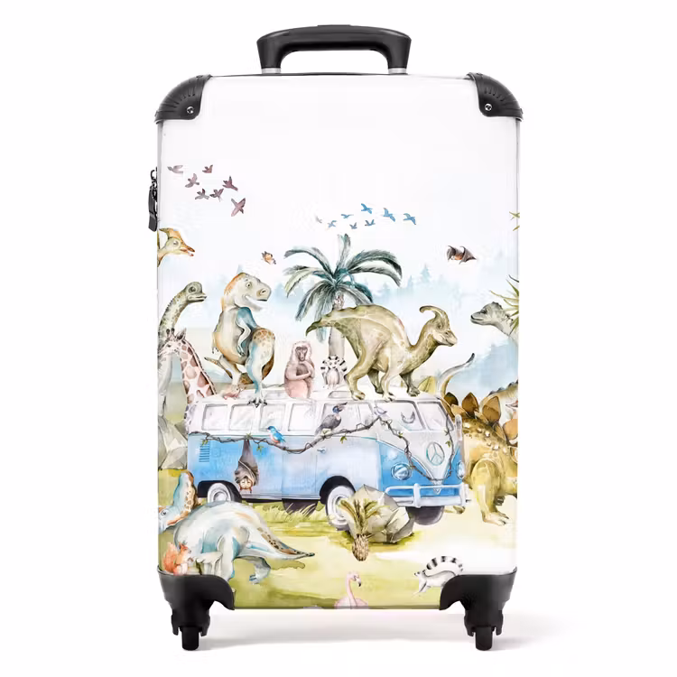 Dino safari NBS - Handbagage koffer - Kinderen Unisex middel -productfoto_recht