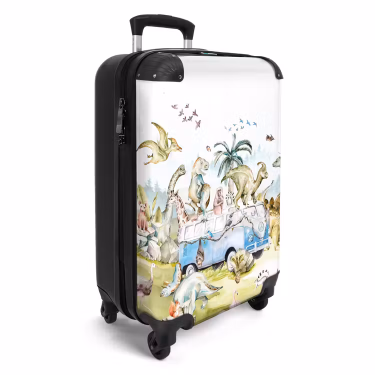 Dino safari NBS - Handbagage koffer - Kinderen Unisex middel -productfoto_3d