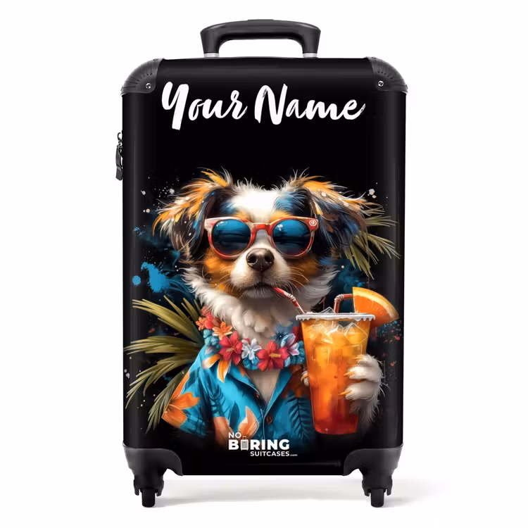 Hond in Tropische Sferen NBS - Handbagage koffer - Kinderen Unisex middel -productfoto_recht