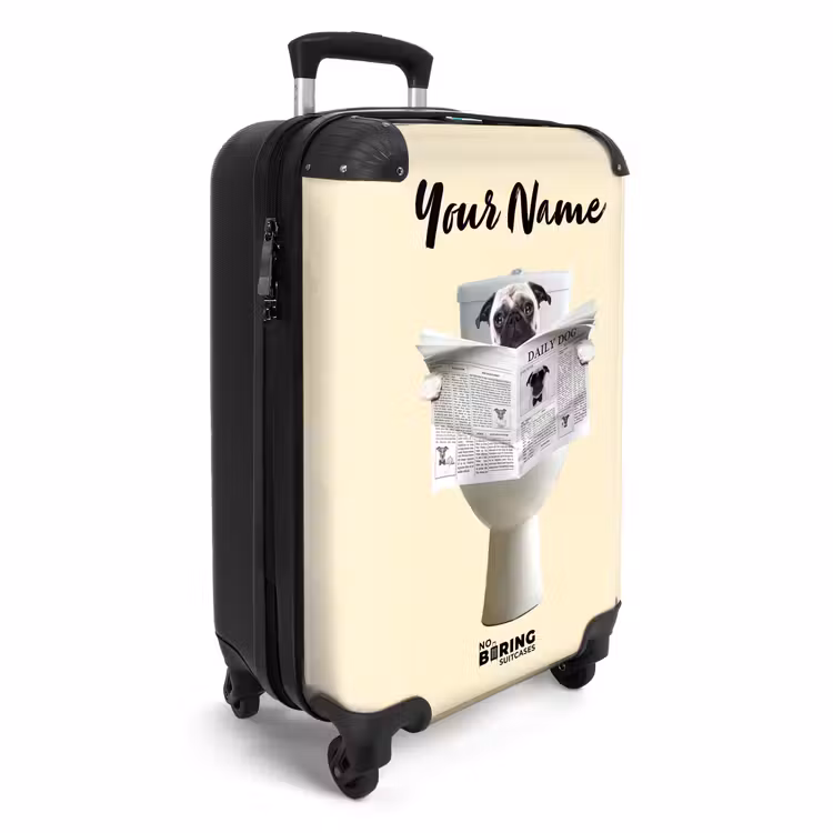 Hondje Leest de Krant NBS - Handbagage koffer - Kinderen Unisex middel -productfoto_3d