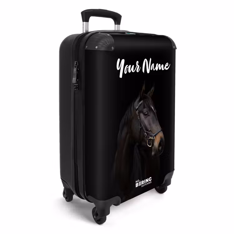 Elegant zwart paard NBS - Handbagage koffer - Kinderen Unisex middel -productfoto_3d