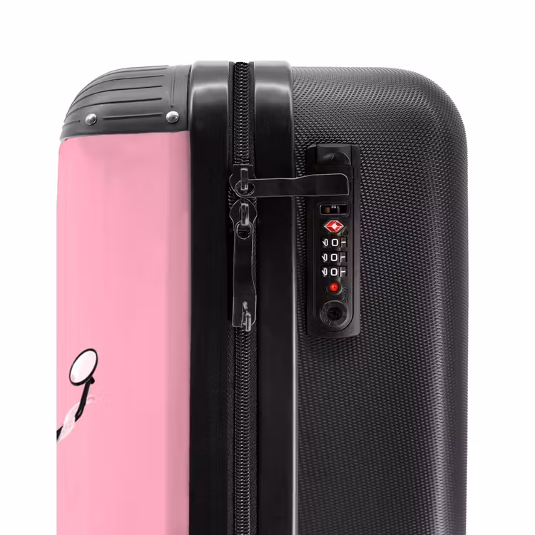 Escar-Go - Roze NBS - Handbagage koffer - Kinderen Unisex middel -slot