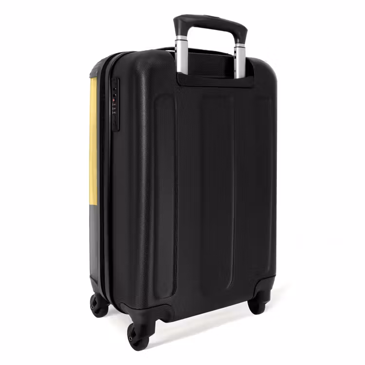 Escar-Go - Geel NBS - Handbagage koffer - Kinderen Unisex middel -achterkant