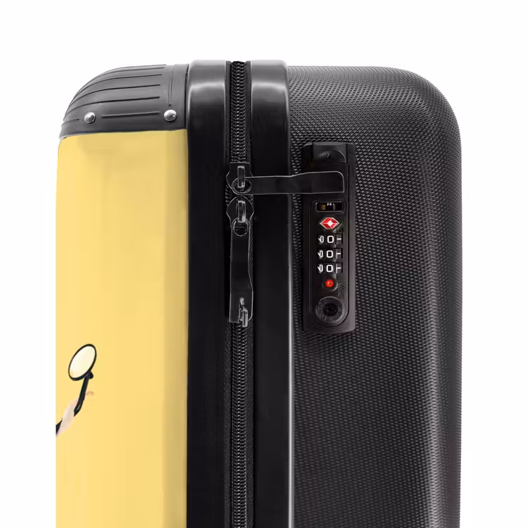 Escar-Go - Geel NBS - Handbagage koffer - Kinderen Unisex middel -slot