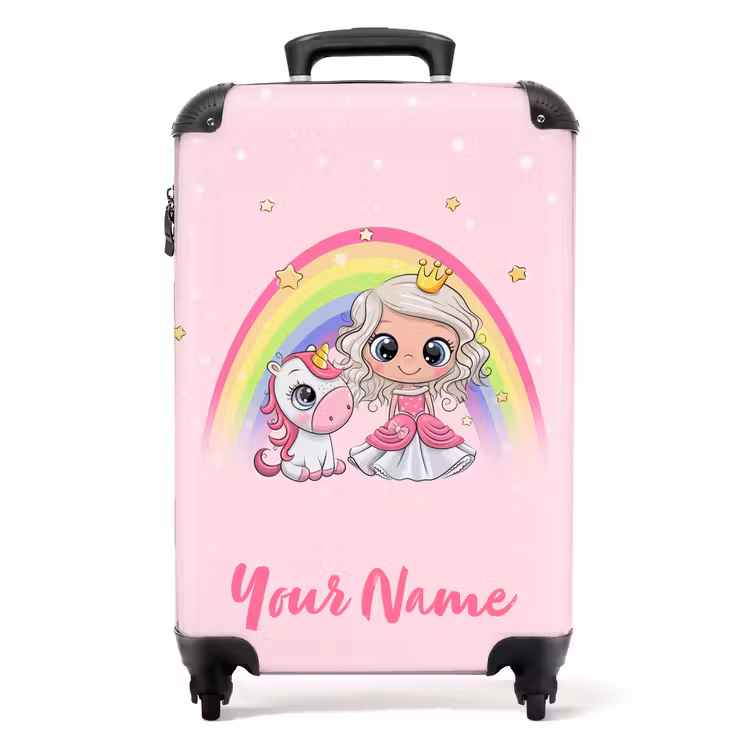 Eva eenhoornprinses NBS - Handbagage koffer - Kinderen Unisex middel -productfoto_recht