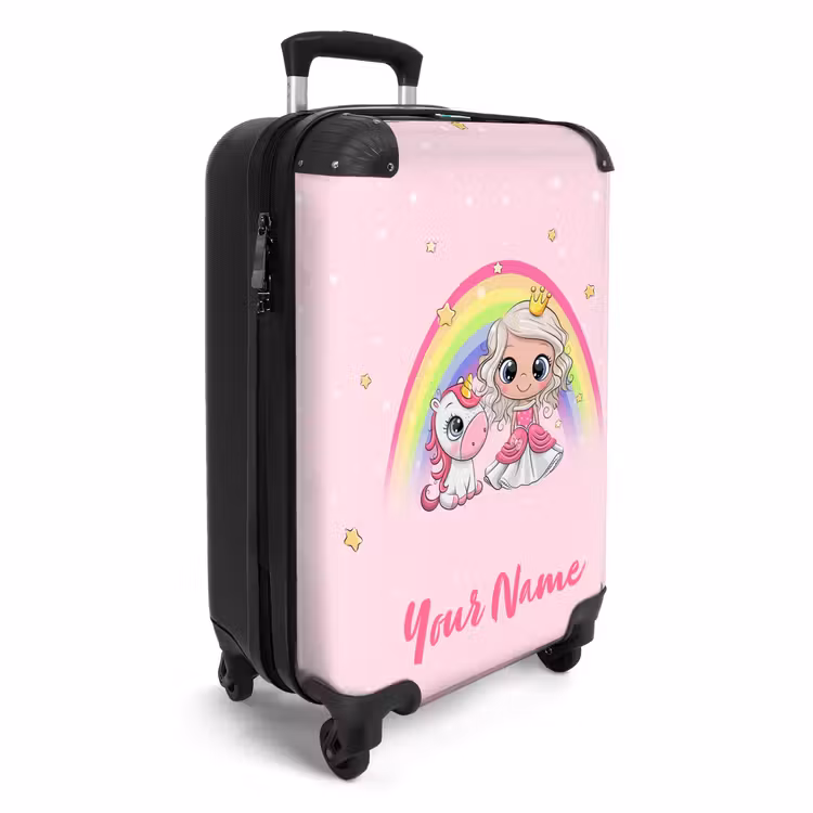Eva eenhoornprinses NBS - Handbagage koffer - Kinderen Unisex middel -productfoto_3d
