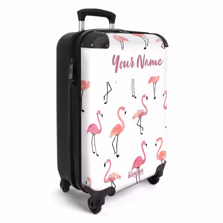 Flamingo feestje NBS - Handbagage koffer - Kinderen Unisex middel -productfoto_3d
