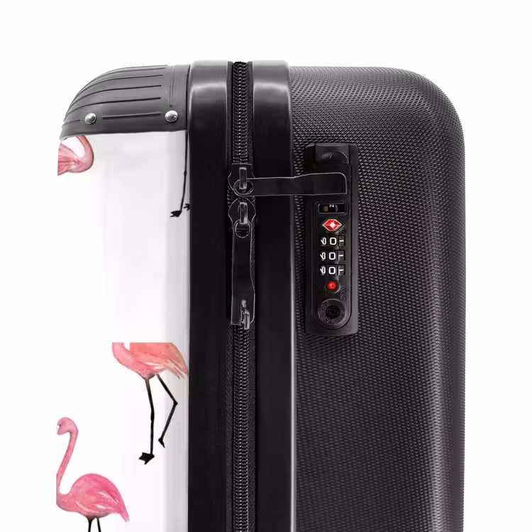 Flamingo feestje NBS - Handbagage koffer - Kinderen Unisex middel -slot
