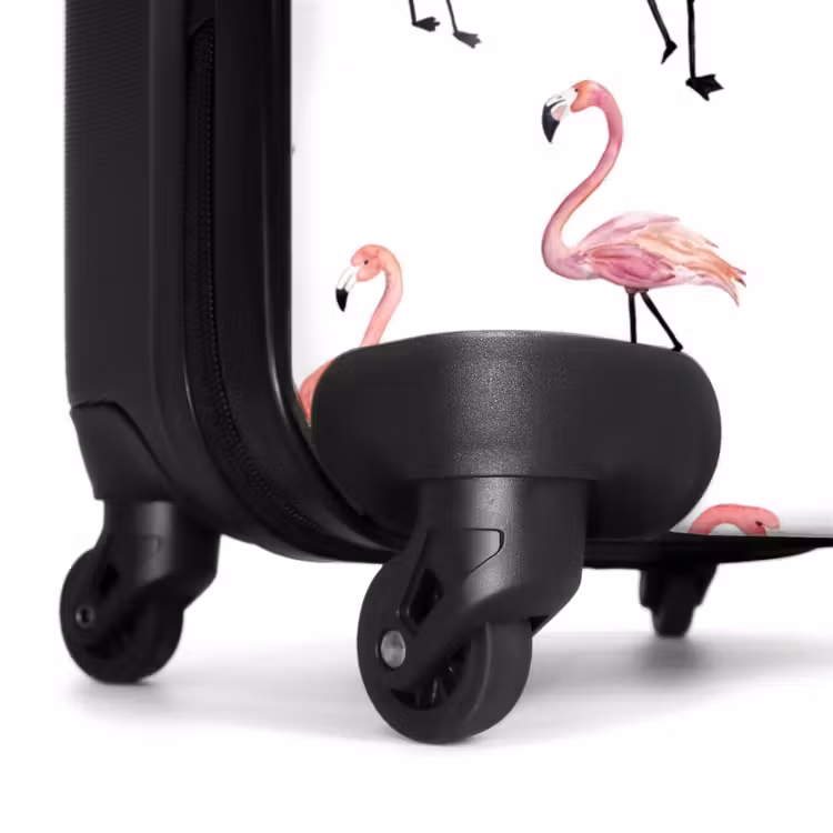Flamingo feestje NBS - Handbagage koffer - Kinderen Unisex middel -wiel