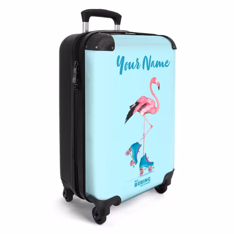 Flitsende flamingo NBS - Handbagage koffer - Kinderen Unisex middel -productfoto_3d