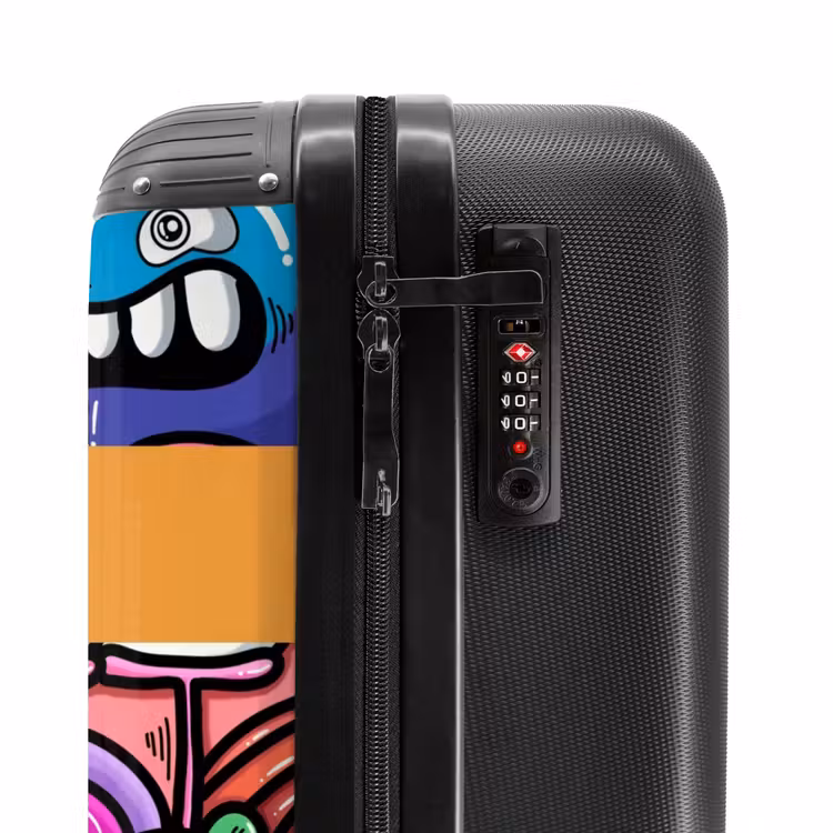 Grappige Monsterbende NBS - Handbagage koffer - Kinderen Unisex middel -slot