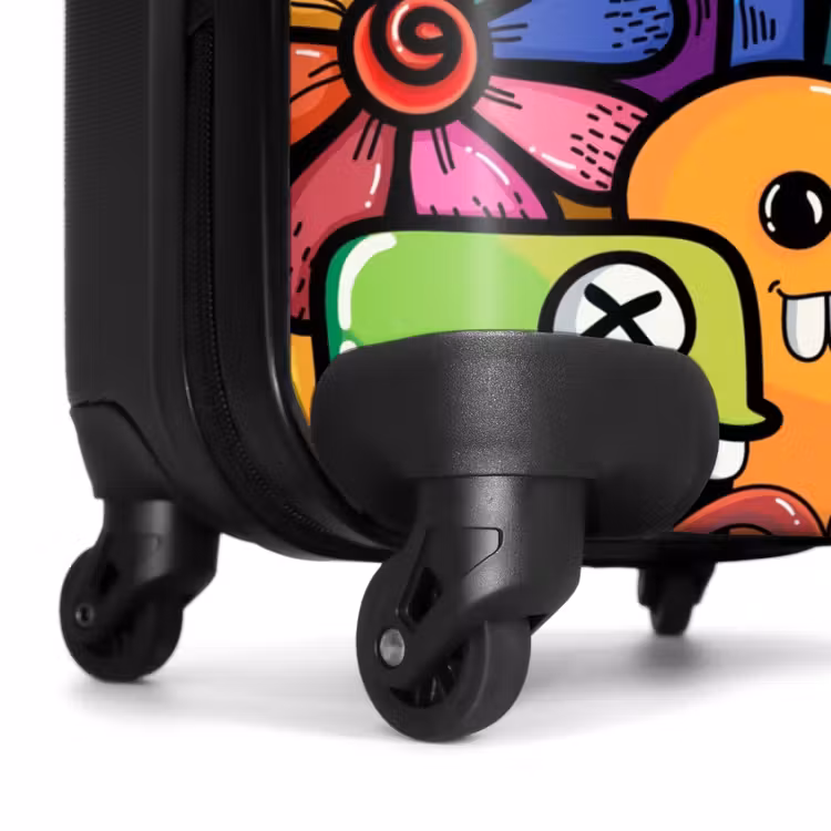 Grappige Monsterbende NBS - Handbagage koffer - Kinderen Unisex middel -wiel