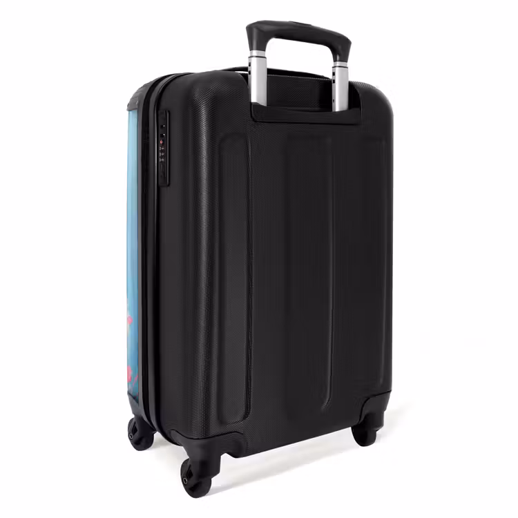 Galopperend paard met kleurrijke achtergrond NBS - Handbagage koffer - Kinderen Unisex middel -achterkant