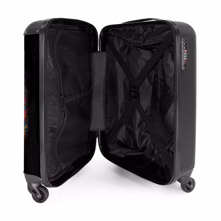 Game Controller Bedekt met Verf NBS - Handbagage koffer - Kinderen Unisex middel -binnenkant