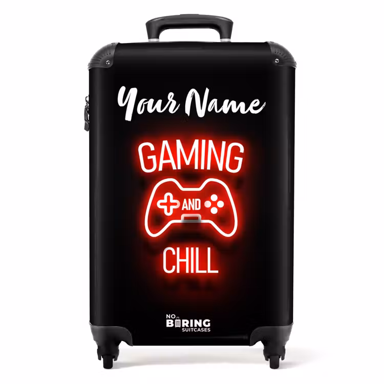 Gaming and Chill NBS - Handbagage koffer - Kinderen Unisex middel -productfoto_recht