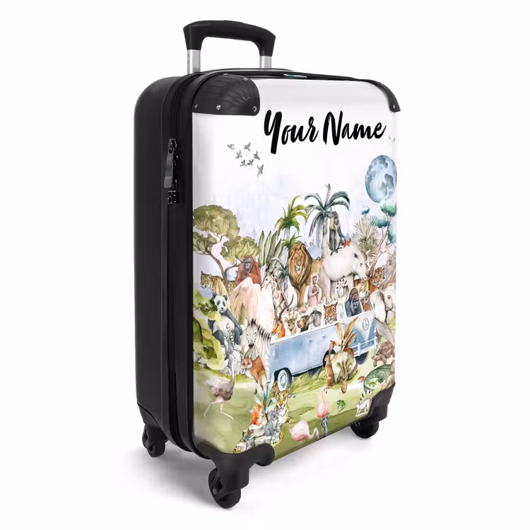 Jungle safari NBS - Handbagage koffer - Kinderen Unisex middel -productfoto_3d