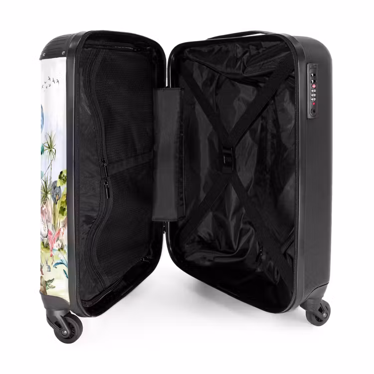 Jungle safari NBS - Handbagage koffer - Kinderen Unisex middel -binnenkant