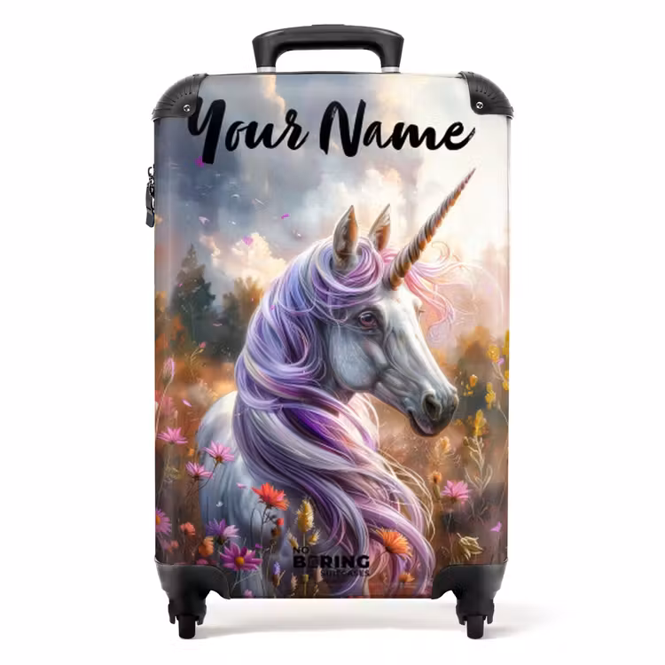 Lavendel lentehoorn NBS - Handbagage koffer - Kinderen Unisex middel -productfoto_recht