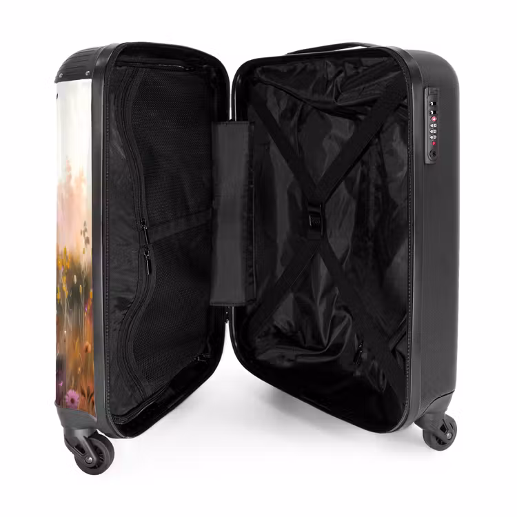Lavendel lentehoorn NBS - Handbagage koffer - Kinderen Unisex middel -binnenkant