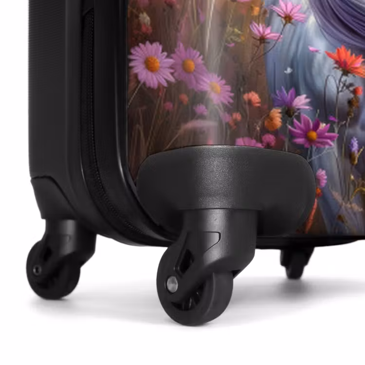 Lavendel lentehoorn NBS - Handbagage koffer - Kinderen Unisex middel -wiel