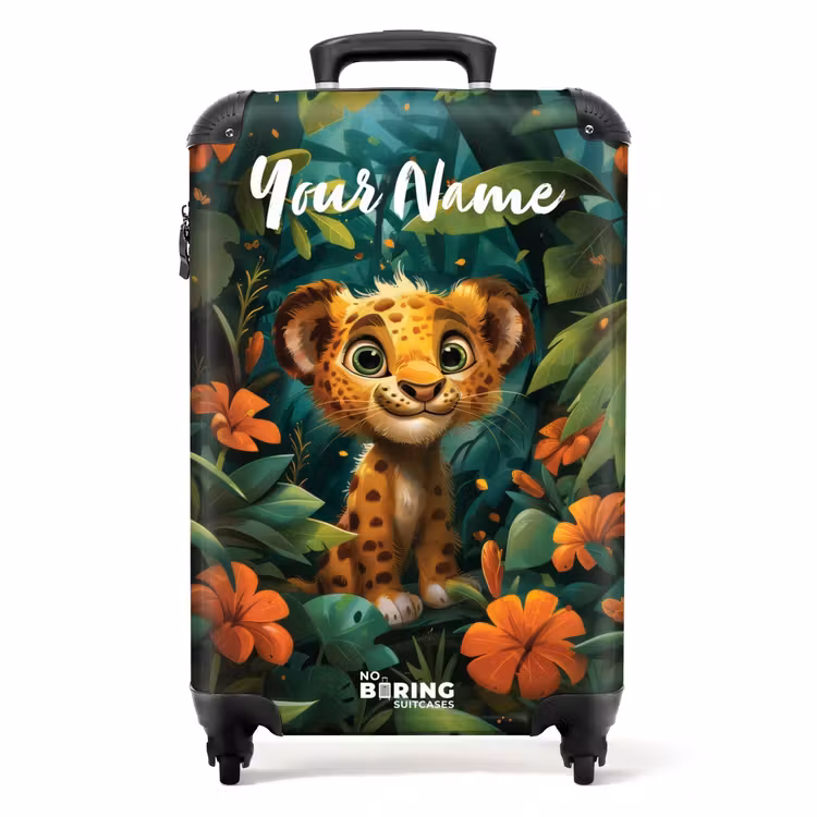 Liam luipaardje NBS - Handbagage koffer - Kinderen Unisex middel -productfoto_recht