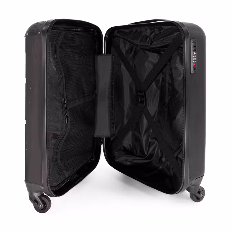 Kleine prinses op zwarte achtergrond NBS - Handbagage koffer - Kinderen Unisex middel -binnenkant