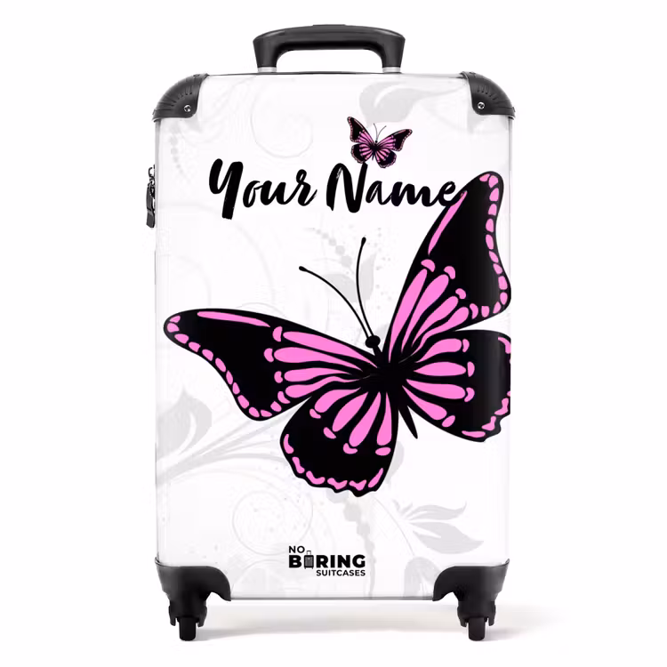 Magenta monarch NBS - Handbagage koffer - Kinderen Unisex middel -productfoto_recht