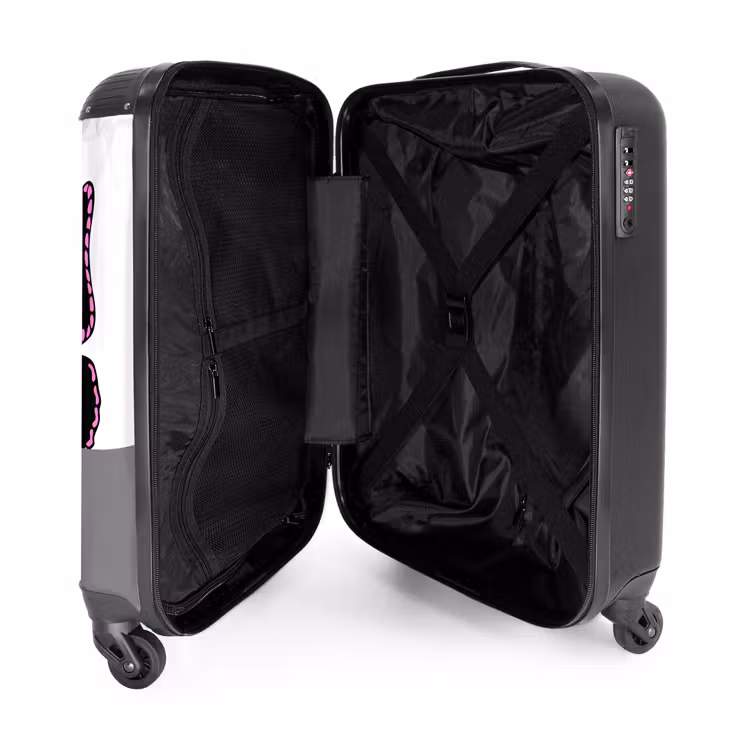 Magenta monarch NBS - Handbagage koffer - Kinderen Unisex middel -binnenkant