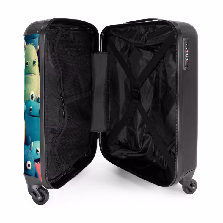 Monster Menigte NBS - Handbagage koffer - Kinderen Unisex middel -binnenkant
