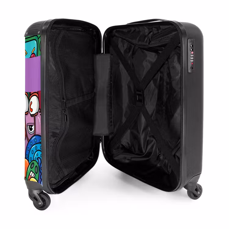 Monstervrienden Festijn NBS - Handbagage koffer - Kinderen Unisex middel -binnenkant