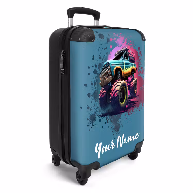 Monster Wheels NBS - Handbagage koffer - Kinderen Unisex middel -productfoto_3d