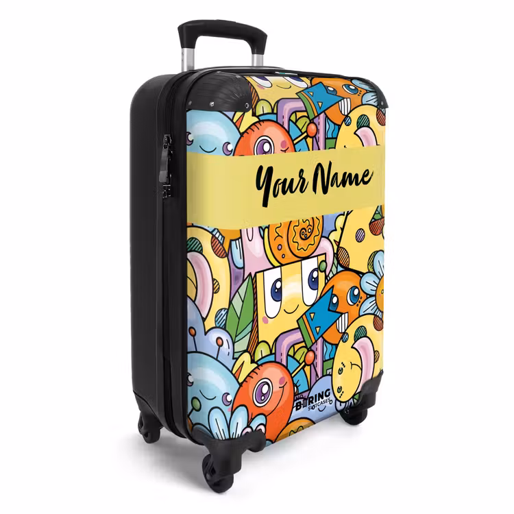 Monster met Stippen NBS - Handbagage koffer - Kinderen Unisex middel -productfoto_3d