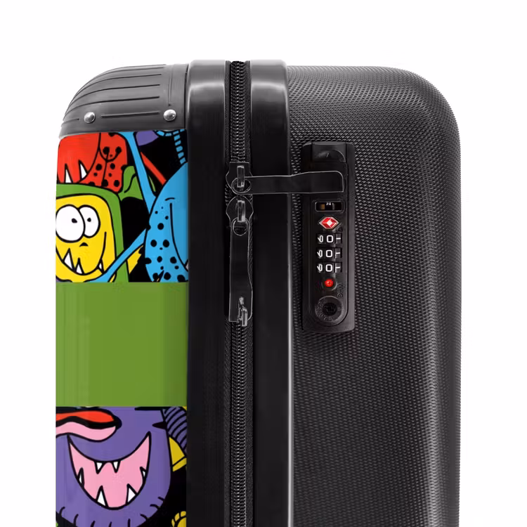 Monsters met Felle Kleuren NBS - Handbagage koffer - Kinderen Unisex middel -slot
