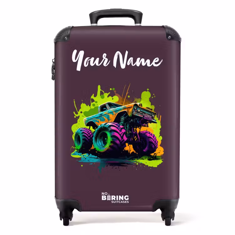 Neon Wheels NBS - Handbagage koffer - Kinderen Unisex middel -productfoto_recht