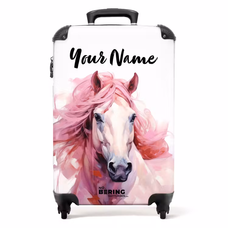 Pastel Praalpaard NBS - Handbagage koffer - Kinderen Unisex middel -productfoto_recht