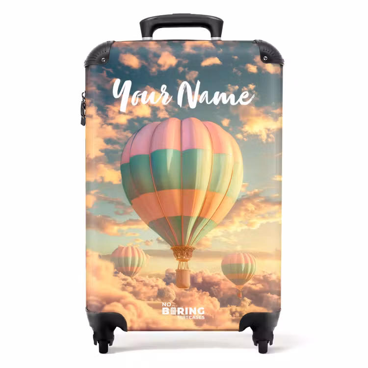 Pastel skyliner NBS - Handbagage koffer - Kinderen Unisex middel -productfoto_recht