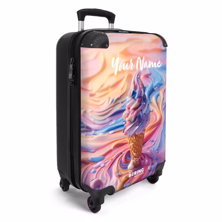 Pastel swirl NBS - Handbagage koffer - Kinderen Unisex middel -productfoto_3d