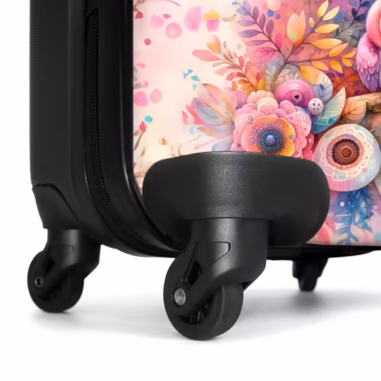 Roze Robijn NBS - Handbagage koffer - Kinderen Unisex middel -wiel
