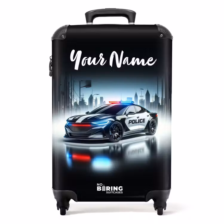 Politie powercar NBS - Handbagage koffer - Kinderen Unisex middel -productfoto_recht
