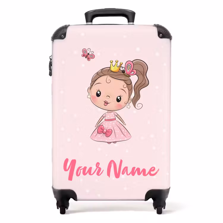 Prinsesje roze NBS - Handbagage koffer - Kinderen Unisex middel -productfoto_recht