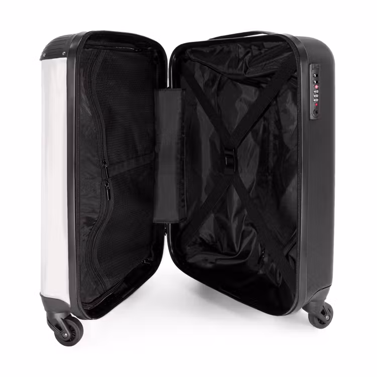Prinses met zwart jurkje NBS - Handbagage koffer - Kinderen Unisex middel -binnenkant