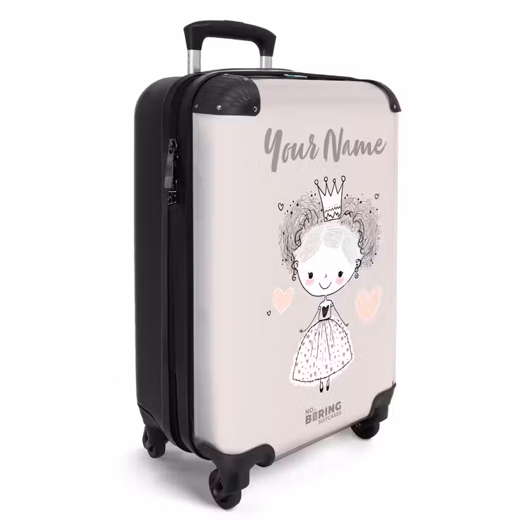 Prinses met krulletjes NBS - Handbagage koffer - Kinderen Unisex middel -productfoto_3d