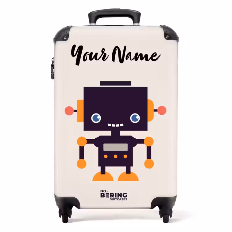 Paarse pixel NBS - Handbagage koffer - Kinderen Unisex middel -productfoto_recht