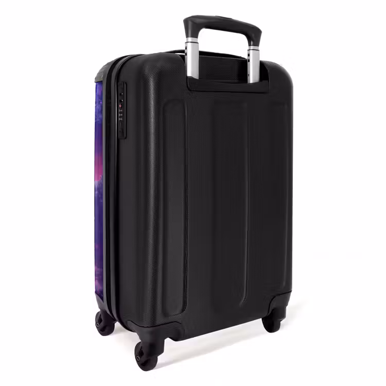 Paarse Eenhoorn in Magische Omgeving NBS - Handbagage koffer - Kinderen Unisex middel -achterkant