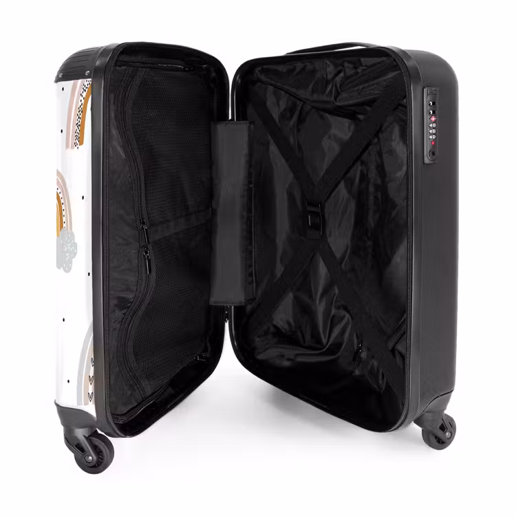 Regenboogregen NBS - Handbagage koffer - Kinderen Unisex middel -binnenkant