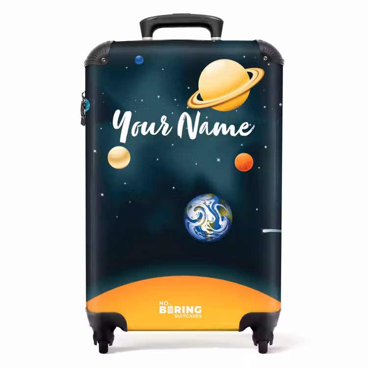 Saturnus space NBS - Handbagage koffer - Kinderen Unisex middel -productfoto_recht